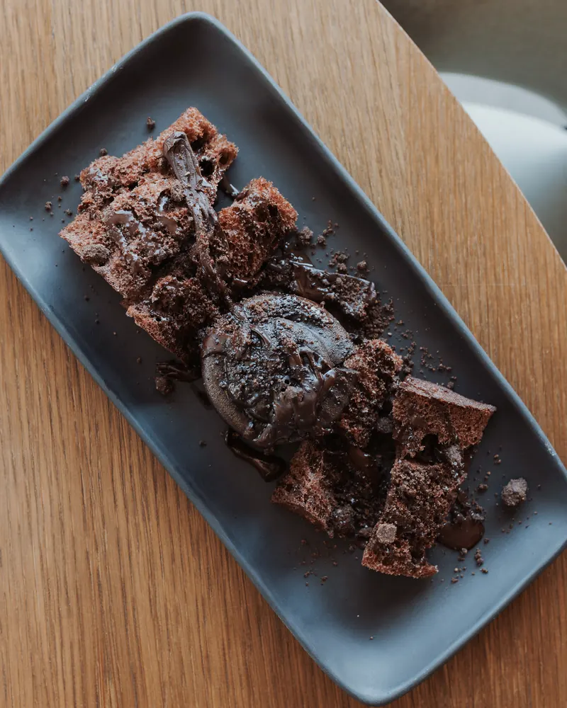 Obsessió per la xocolata, postre del Restaurant Akquaaa