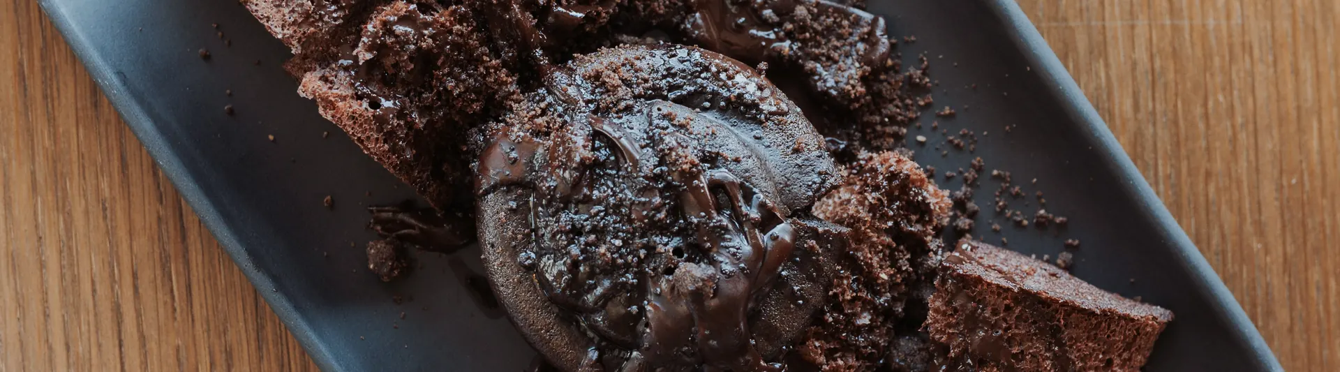 Obsessió per la xocolata, postre del Restaurant Akquaaa